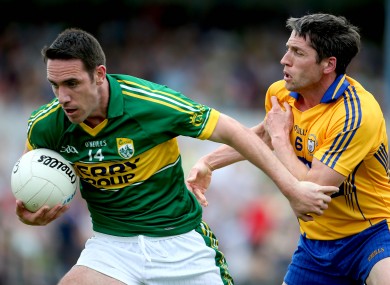 Clare's Gordon Kelly and Declan O'Sullivan of Kerry.